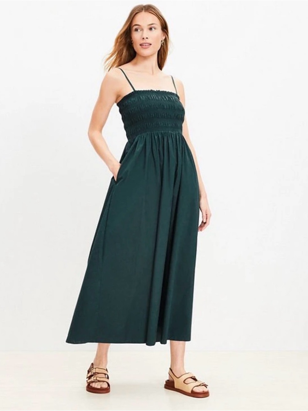 LOFT Smocked Maxi Dress
